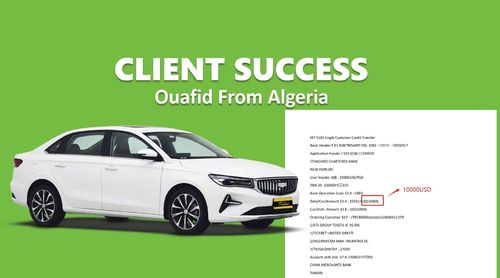 Dernières nouvelles de l'entreprise sur De premier acheteur à partenaire de confiance: comment Boucherit Ouafid a construit son entreprise d'importation d'automobiles avec nous