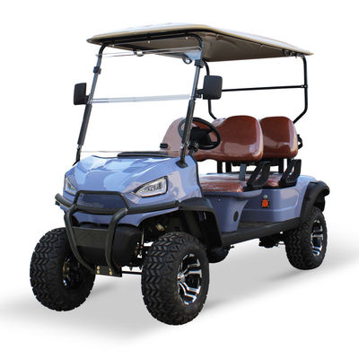 Un bon prix. 2024 Chariot de golf électrique pour 4 personnes pour le transport de chasse 20% Capacité de classement 15,5 mph Vitesse maximale 48V 5KW moteur AC en ligne