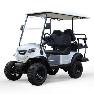 Un bon prix. Chariot de golf électrique 4 places avec moteur à courant alternatif de 48V5KW et centre de roulement en alliage d'aluminium Poids 400-500 kg Modèle personnalisé en ligne