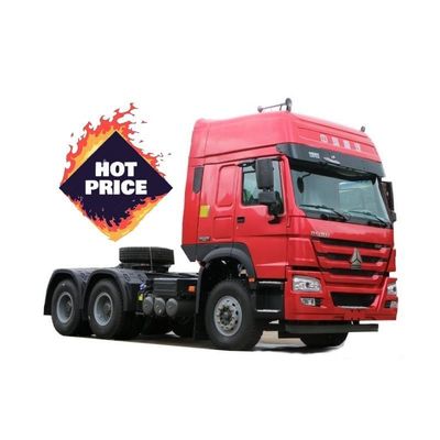 Un bon prix. WD615.47 Moteur modèle SINOTRUK 6X4 HOWO 7 Tracteur à remorque Tête de camion en rouge pour les exigences de votre client en ligne